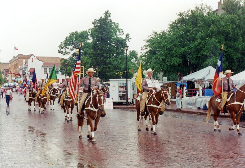 Chisholm Trail Roundup parade, Fort Worth Stockyards, June 1994