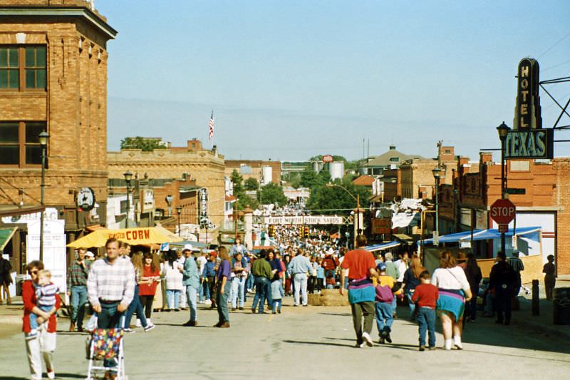 Exchange Avenue, Chisholm Trail Roundup, Fort Worth Stockyards, June 1995