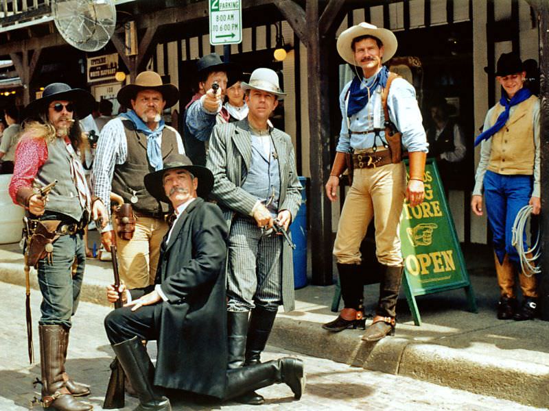 Western dudes, Ft. Worth Stockyards, June 1999