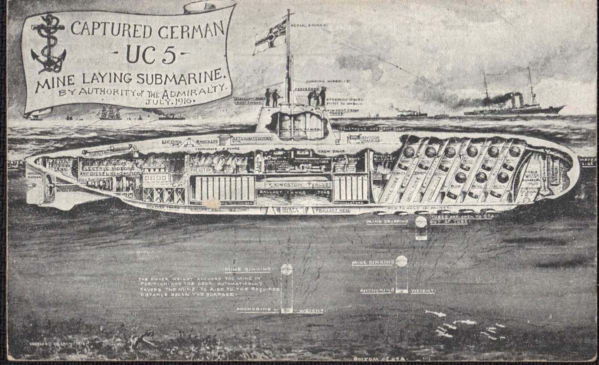 Advertising for the Liberty Day. “Captured German UC-5 Mine Laying Submarine”.