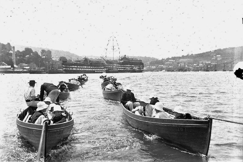 Portsmouth. Boats in Portsmouth Harbour