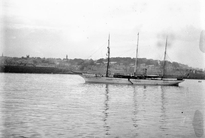 Sailing-steam vessel off the Guernsey coast