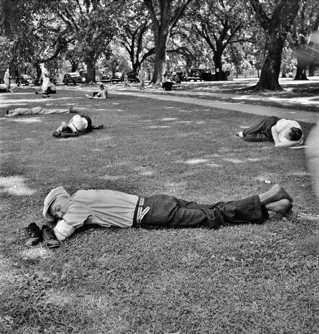 Ellipse Park in Washington, D.C. on a hot Sunday, June 1942