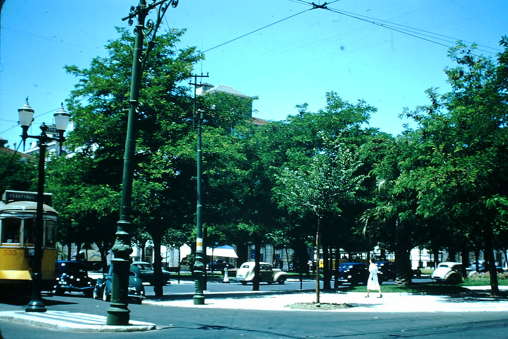 Cross section of Ave Liberty, Lisbon, 1950s.