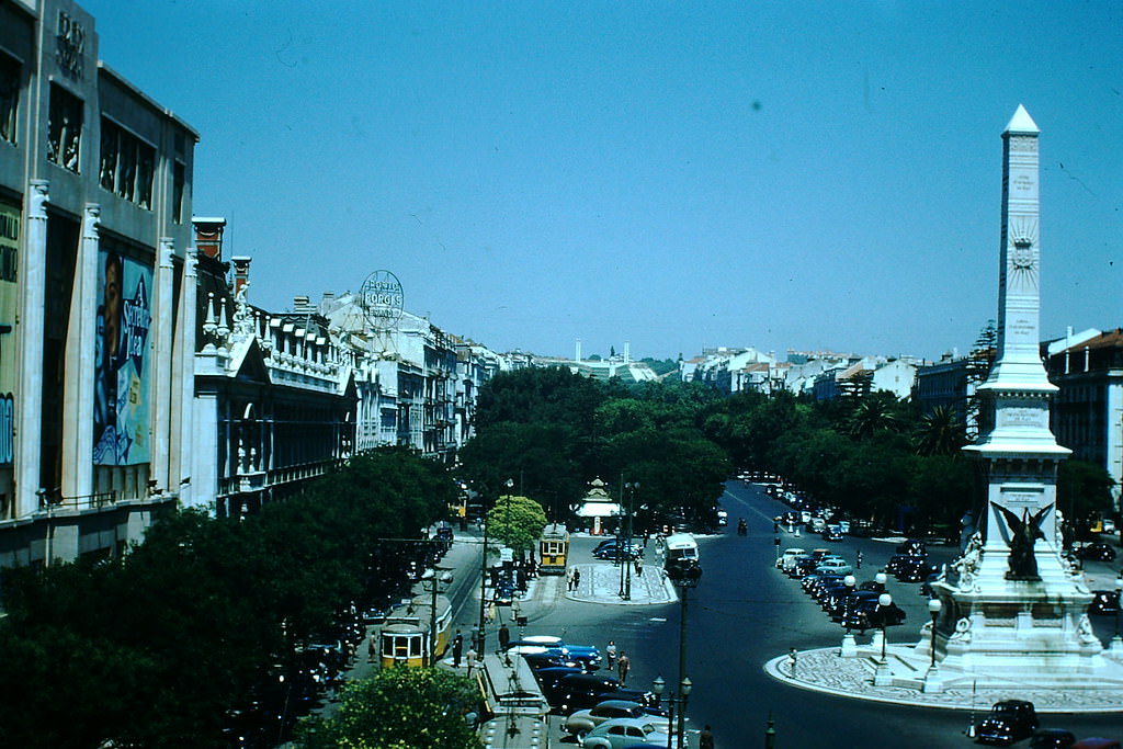 Ave Liberty in Lisbon, 1950s.