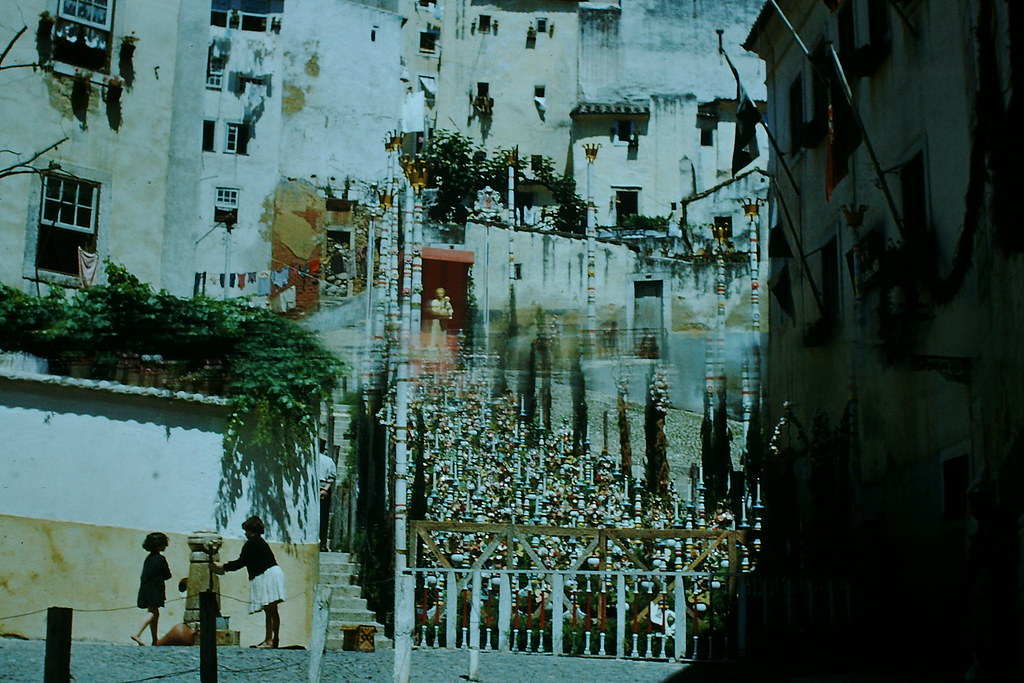 Street Anthony Decorations, Moorish Qtr, Lisbon, 1950s.