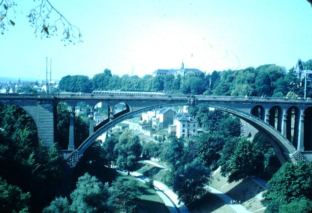 Bridge from Parapet, Luxembourg, 1949.