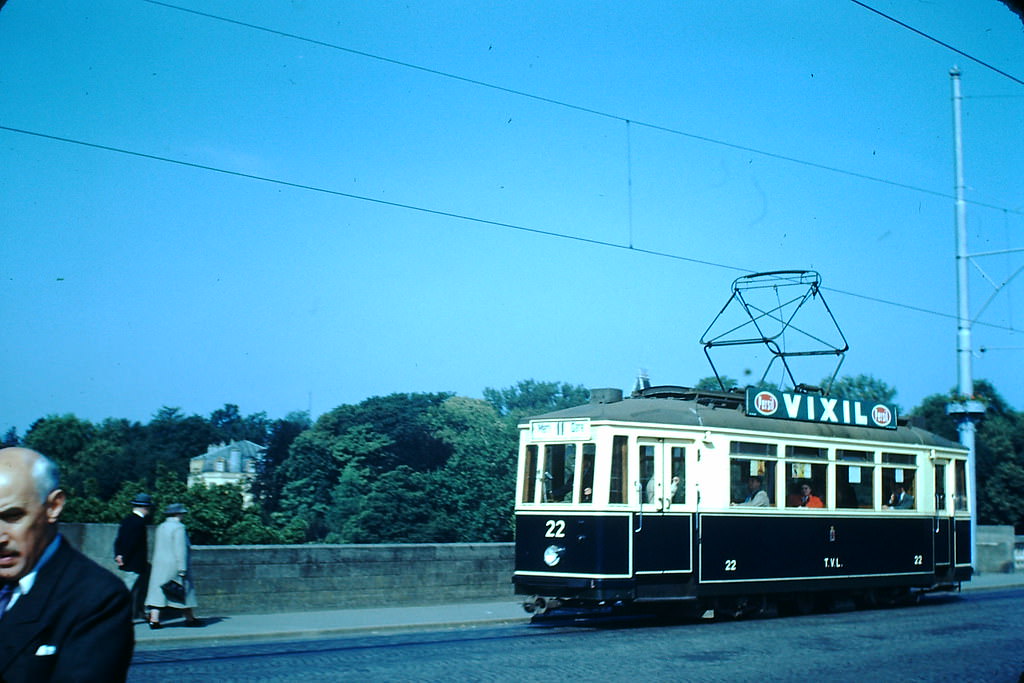 Street Car in Luxembourg, 1949.