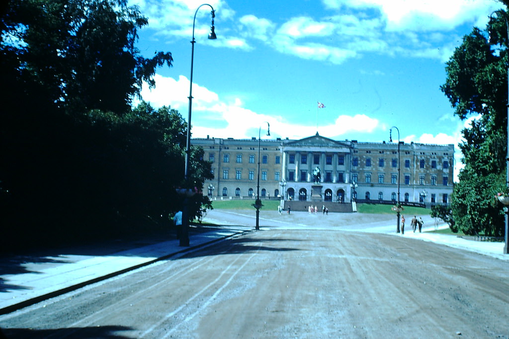 Palace in Oslo, Norway, 1940s.