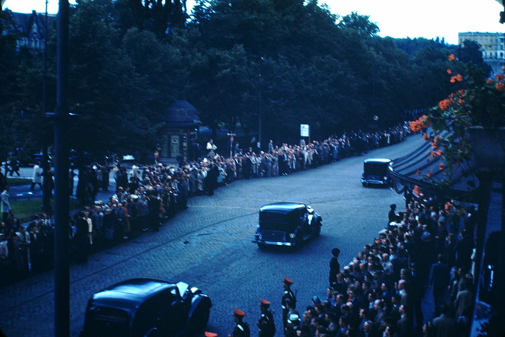 Pariliament Closing Ceremonies in Oslo, Norway, 1940s.