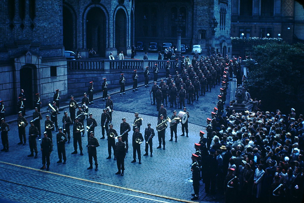 Pariliament Closing Ceremonies in Oslo, Norway, 1940s.