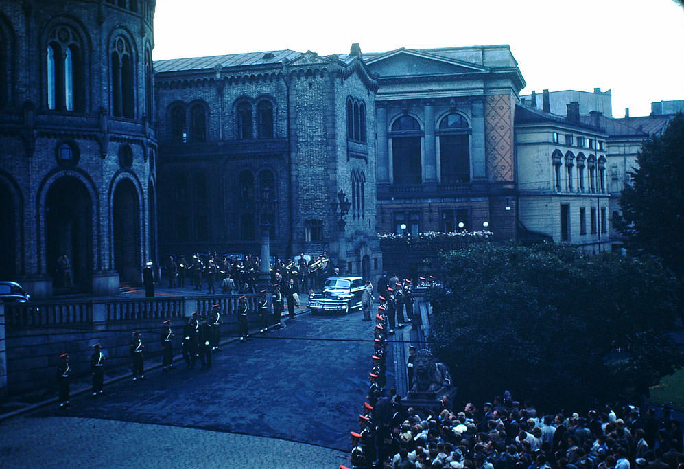 Pariliament Closing Ceremonies in Oslo, Norway, 1940s.