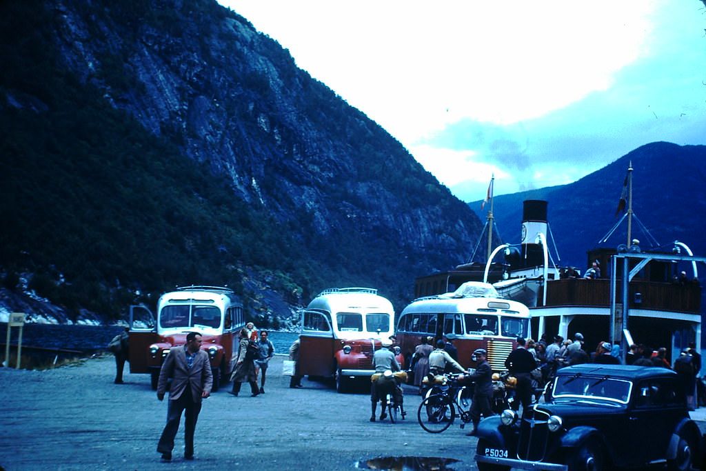 Folgefonn at Kvandal on Hardangerfjord, Norway, 1940s.