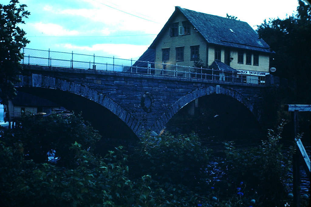 1909 Bridge in Norheimsund, Norway, 1940s.