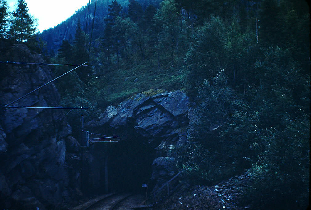 Tunnel Between Voss and Granvin, Norway, 1940s.