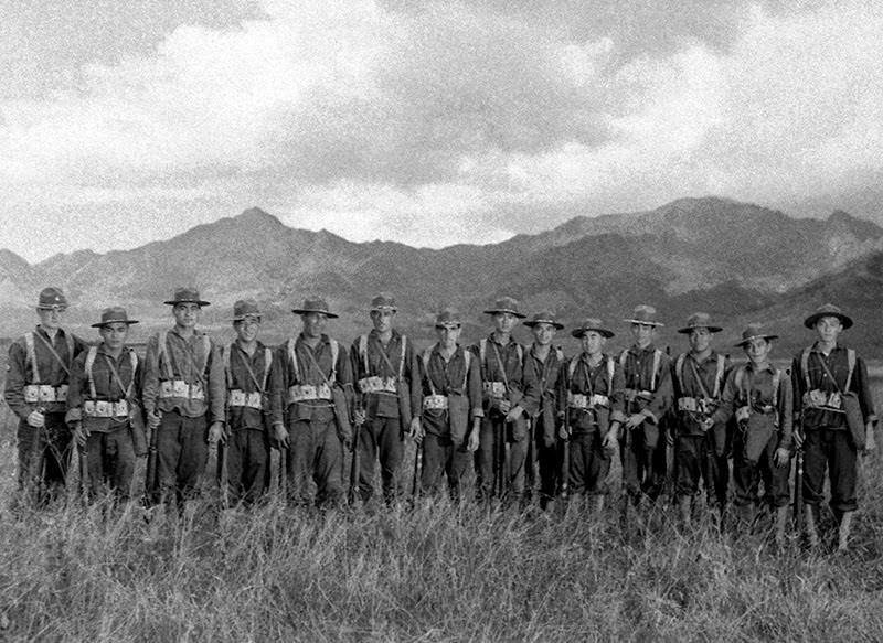 American troops in Hawaii, days after the attack on Pearl Harbor.