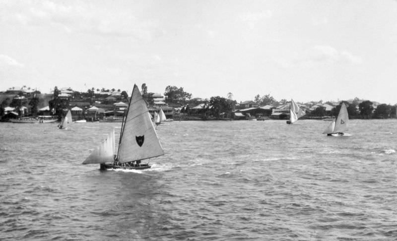 Sailing on the Brisbane River, October 1930