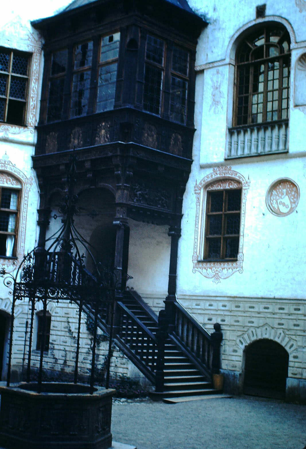 Inner Yard, Gripsholm Castle, Stockholm, Sweden, 1949.