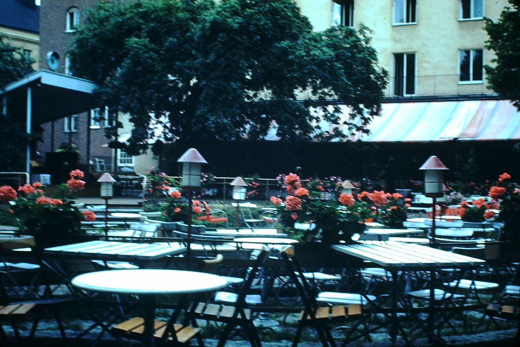 Linkoping- Dining Terrace in Linkoping, Sweden, 1949.