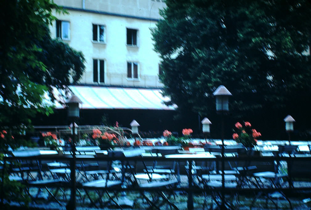 Linkoping- Dining Terrace in Linkoping, Sweden, 1949.