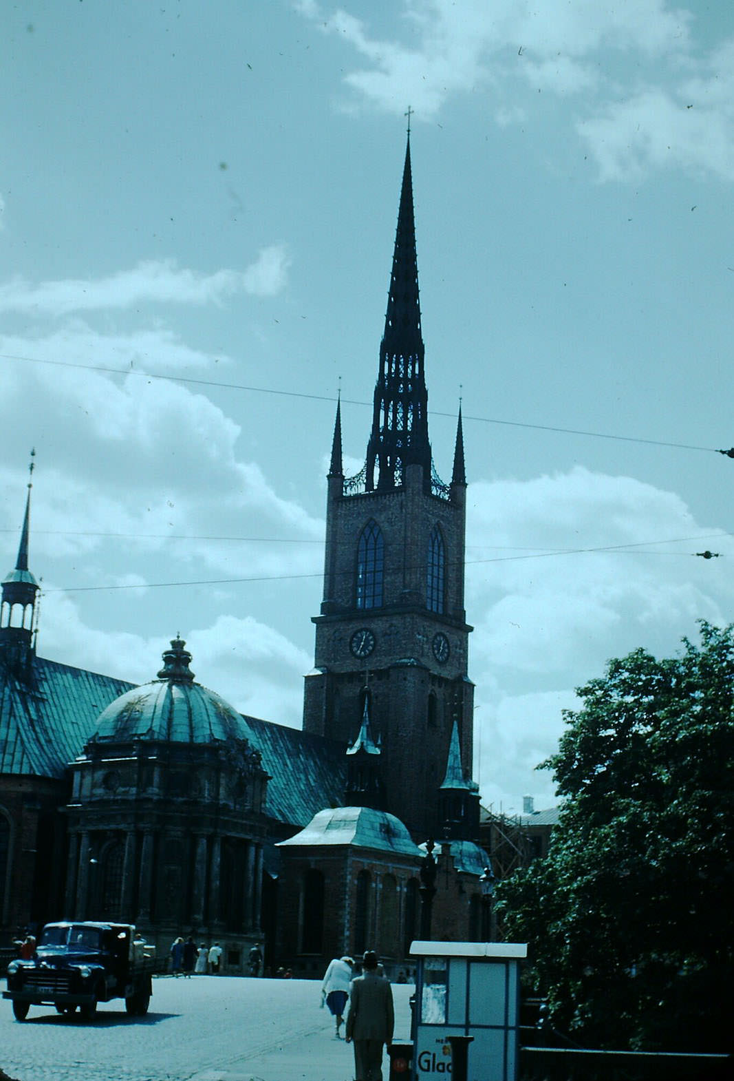 Riddarholm Church in Stockholm, Sweden, 1949.