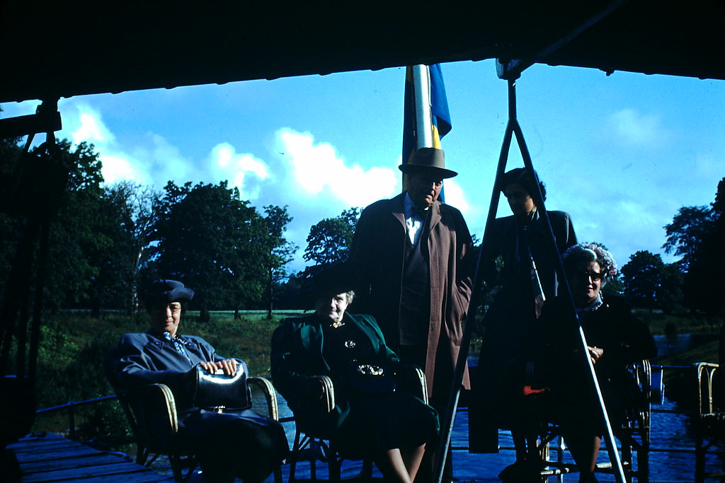 Aboard at Gota Canal Steamer, Sweden, 1949.