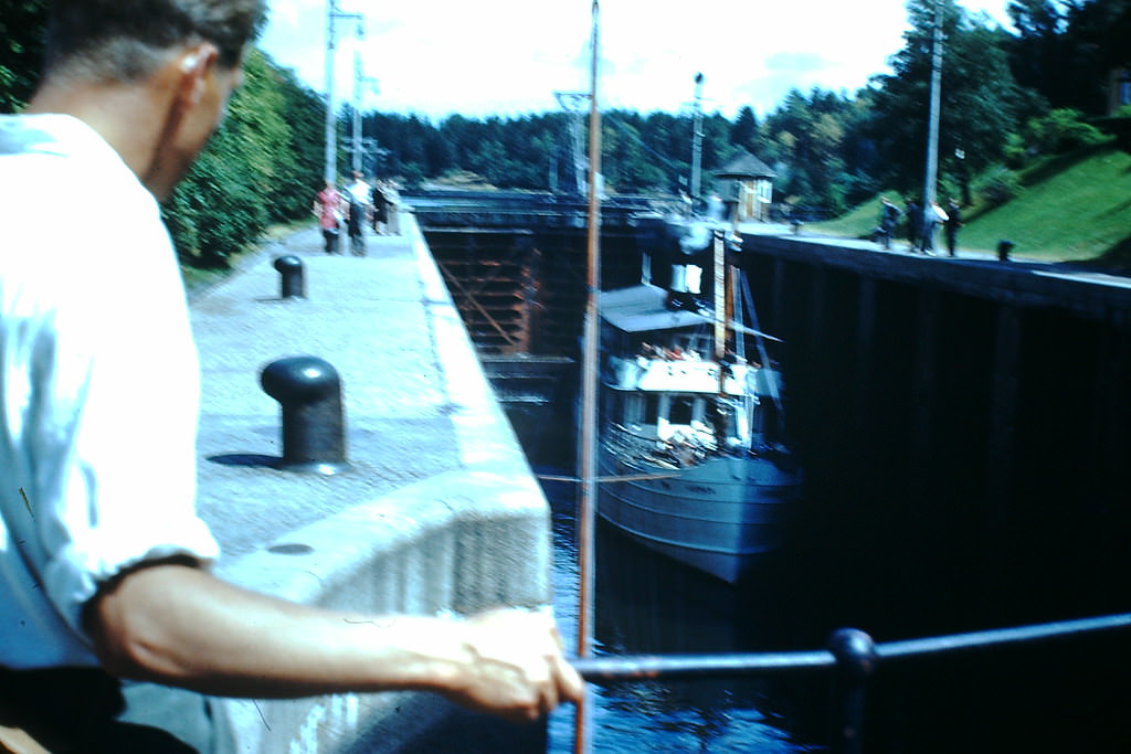 Canal Steamer, Trollhattan, Sweden, 1949.