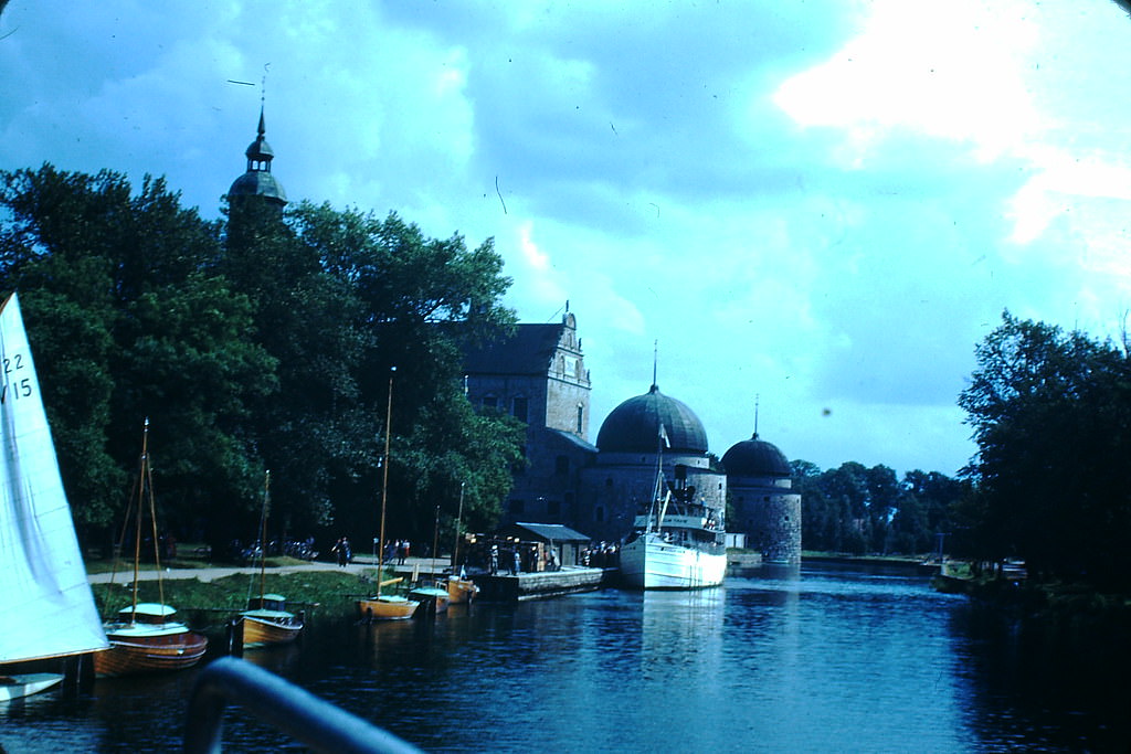 Vadstena Castle, Gota Canal, Sweden, 1949.