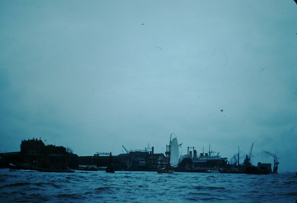 Amsterdam Harbor, the Netherlands, 1940s.