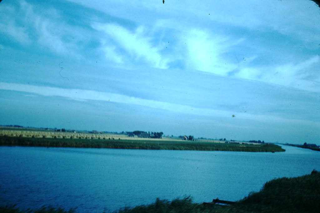 Countryside from Train near Amsterdam, the Netherlands, 1940s.