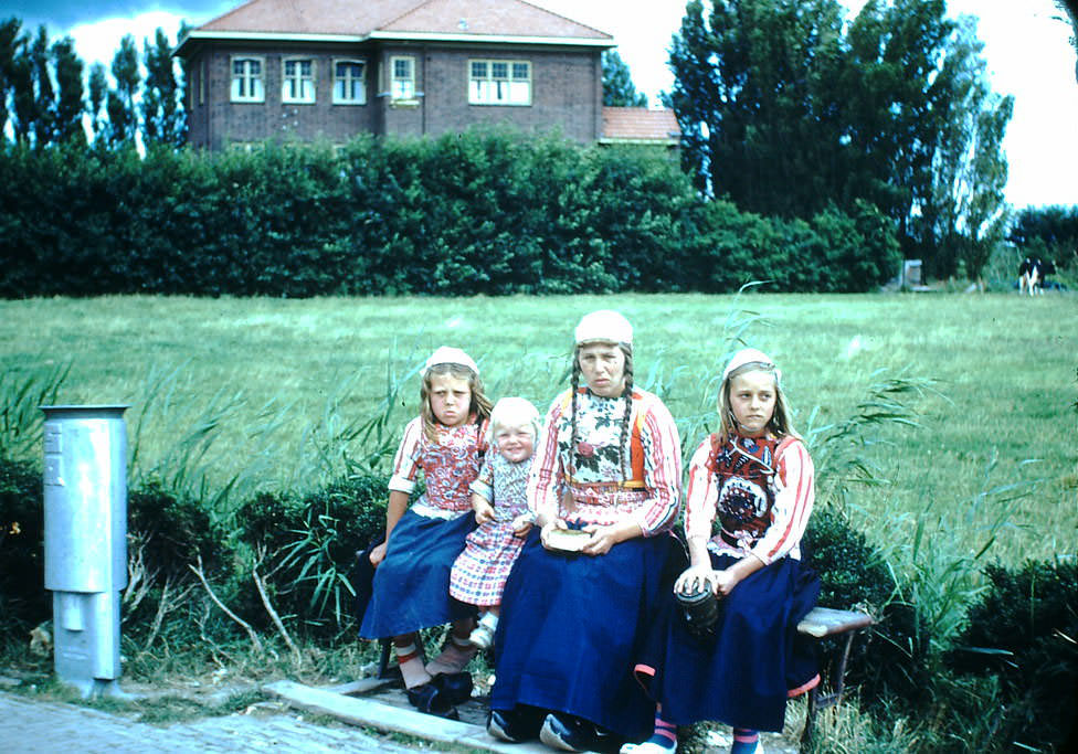 Isle of Marken Children, the Netherlands, 1940s.