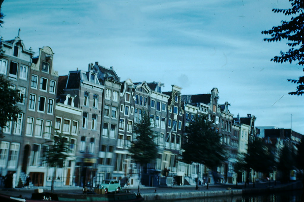 Amsterdam Canal, the Netherlands, 1940s.