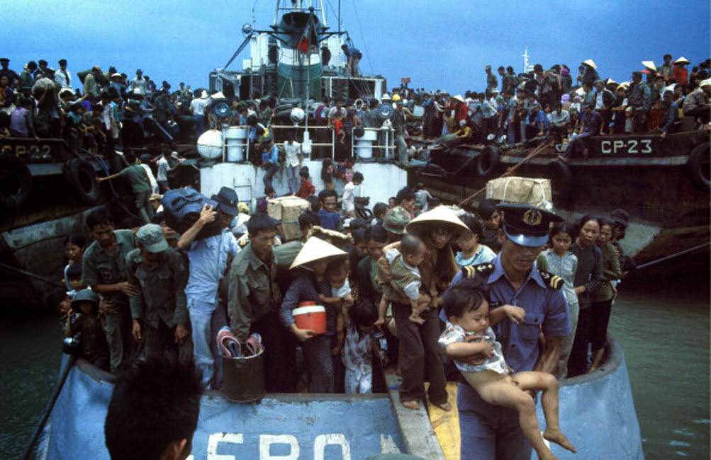 The Vietnam war in April, 1975.