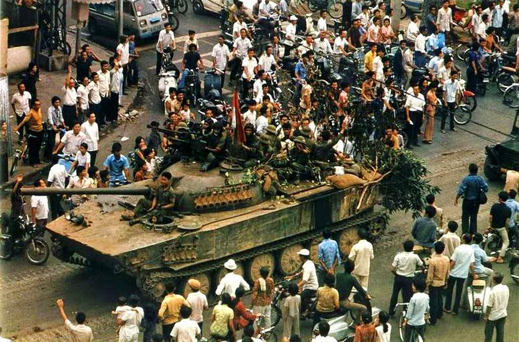 The Fall of Saigon in Vietnam on April 30, 1975.