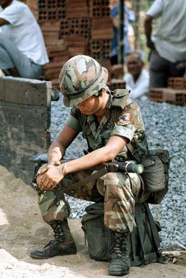 South Vietnamese soldier. April 30, 1975.