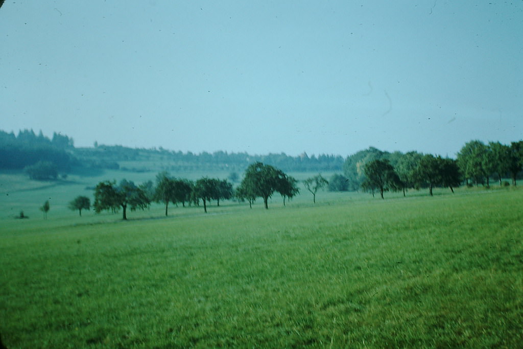 Countryside near Kronberg Castle, Germany, 1949.