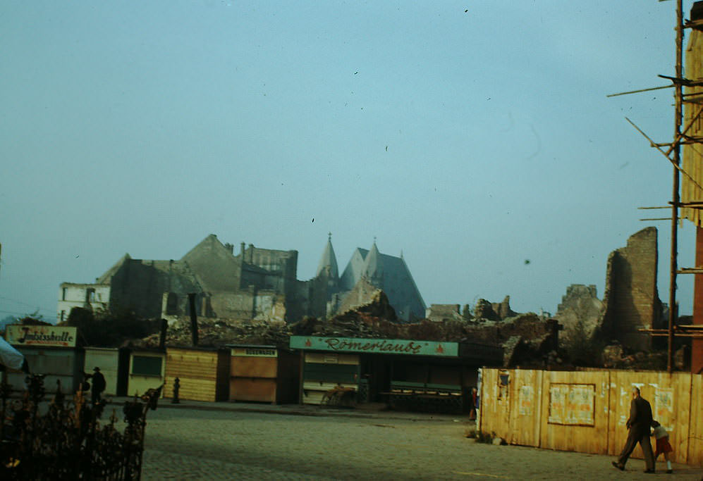 Frankfurt Old Square in Frankfurt, Germany, 1949.