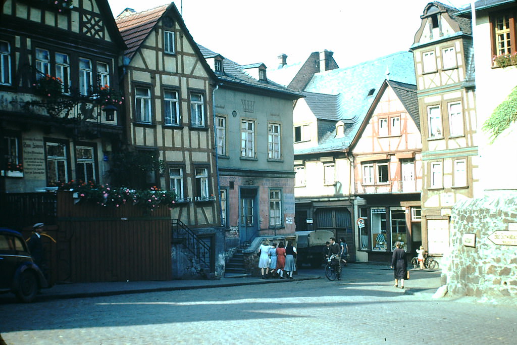 Iddstein 1590 Building, Germany, 1949.