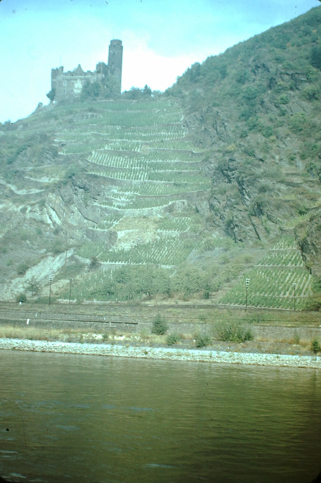 Rhine River Castle, Germany, 1949.