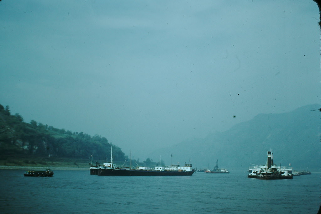 Rhine River, Germany, 1949.