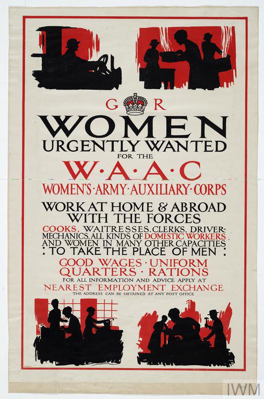 WOMEN URGENTLY WANTED FOR THE W.A.A.C.