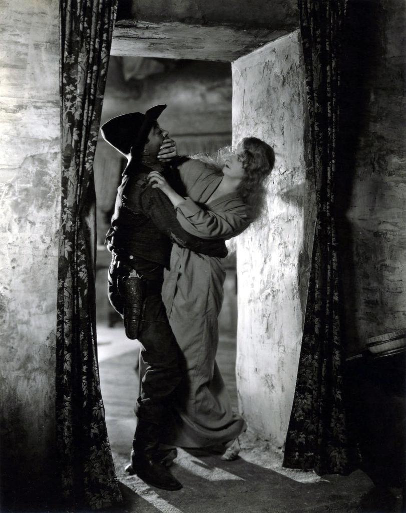 Alice Terry and George Cooper in a scene from the movie "The Great Divide", 1925.