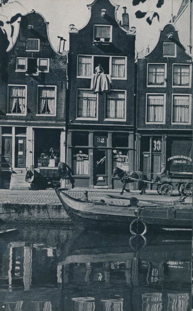 Amsterdam Prinsengracht facades, 1930s