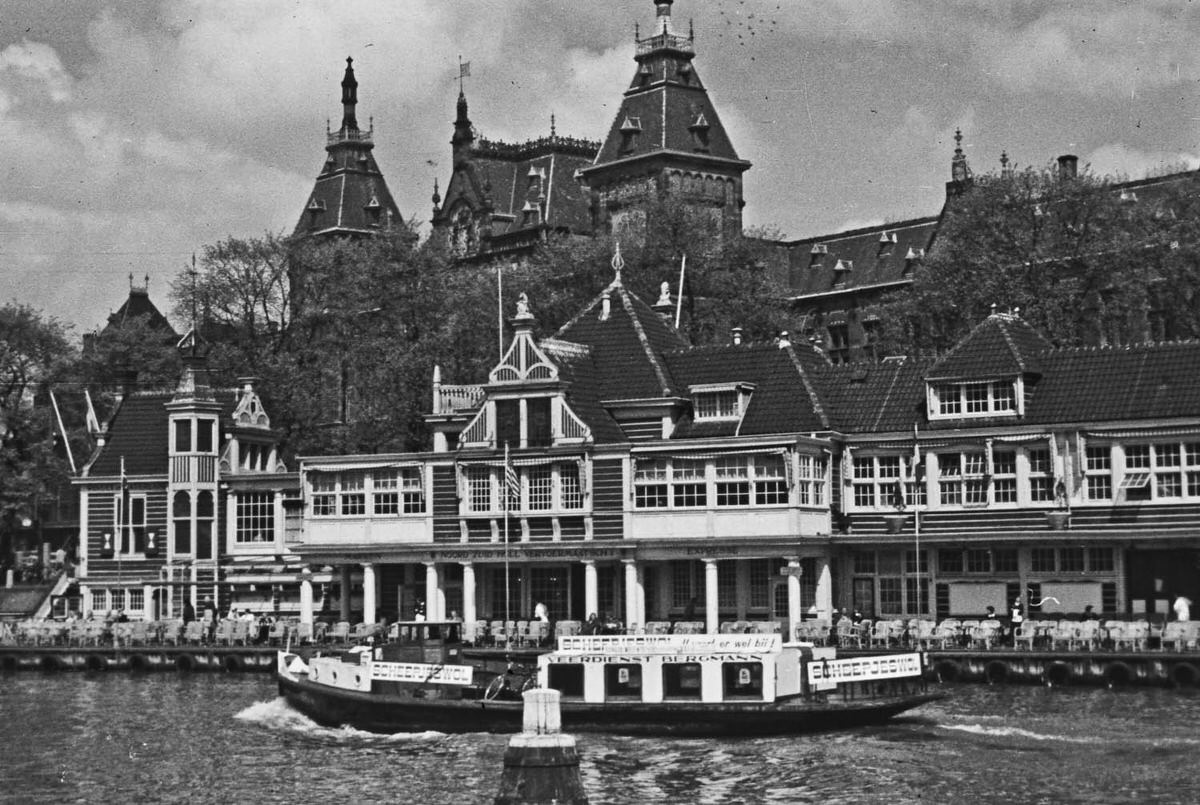 Ferry in front of Central Station, Amsterdam, 1958