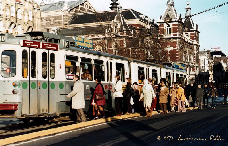 Run on the tram, Amsterdam, 1971