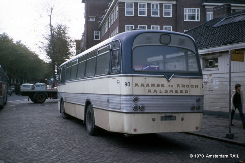 The bus to Uithoorn and Woerden, Amsterdam, 1970