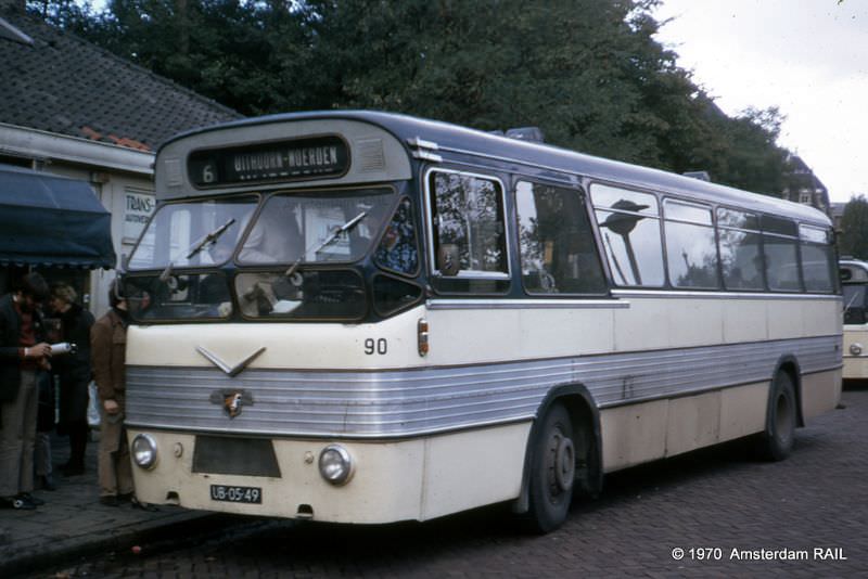 The bus to Uithoorn and Woerden, Amsterdam, 1970