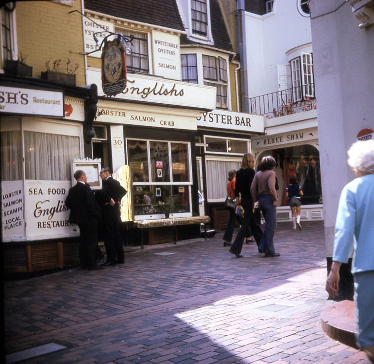 English’s Restaurant, Brighton 1973
