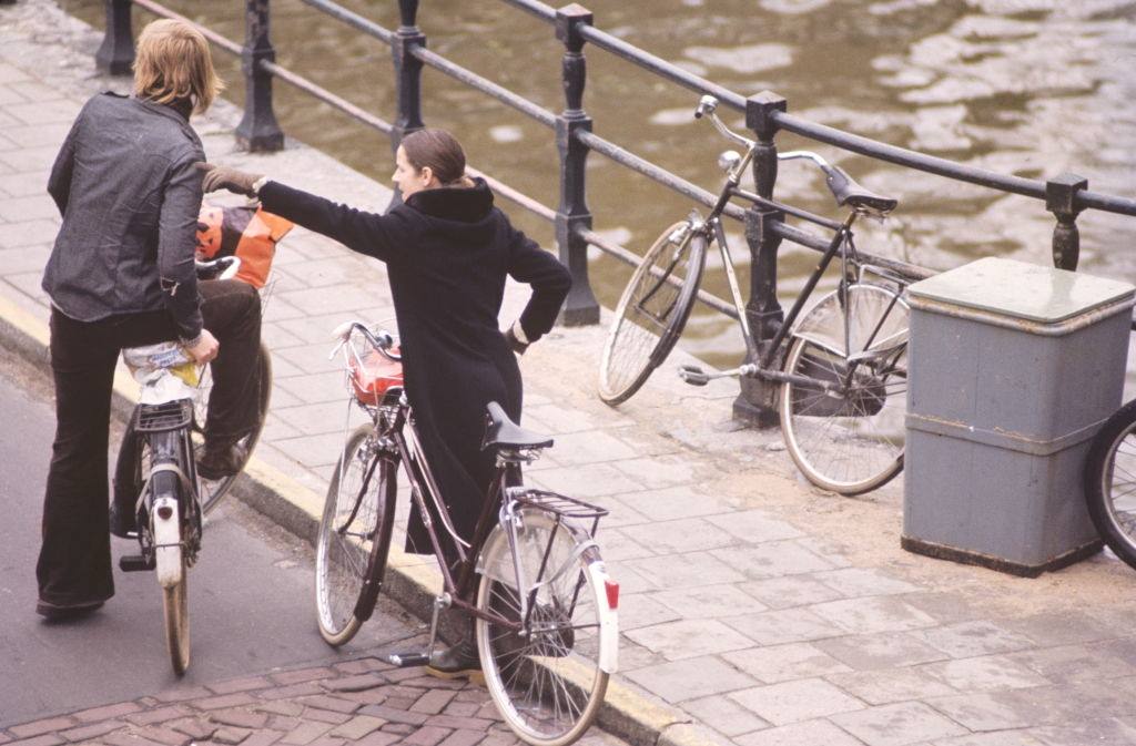 Cyclistes in Amsterdam, 1976.