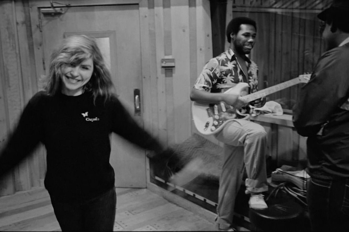 Nile (Rodgers) and Bernard (Edwards) confer about something during the production of Debbie’s first solo album, KooKoo – 1981